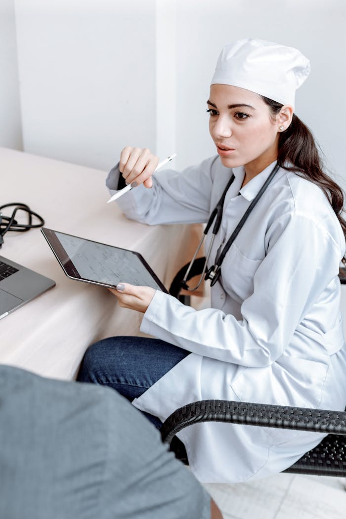 Docutora en una consulta médica